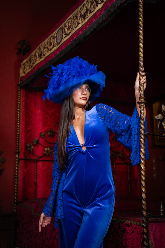 Abito Tuta Angelica Blu Zaffiro – Jumpsuit Couture Collezione #AfterGattopardo