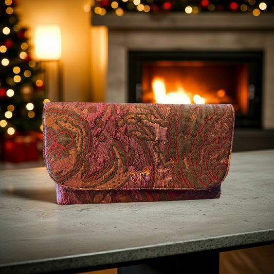 Pochette Jacquard Butterfly – Festive Collection | JLAdore Couture