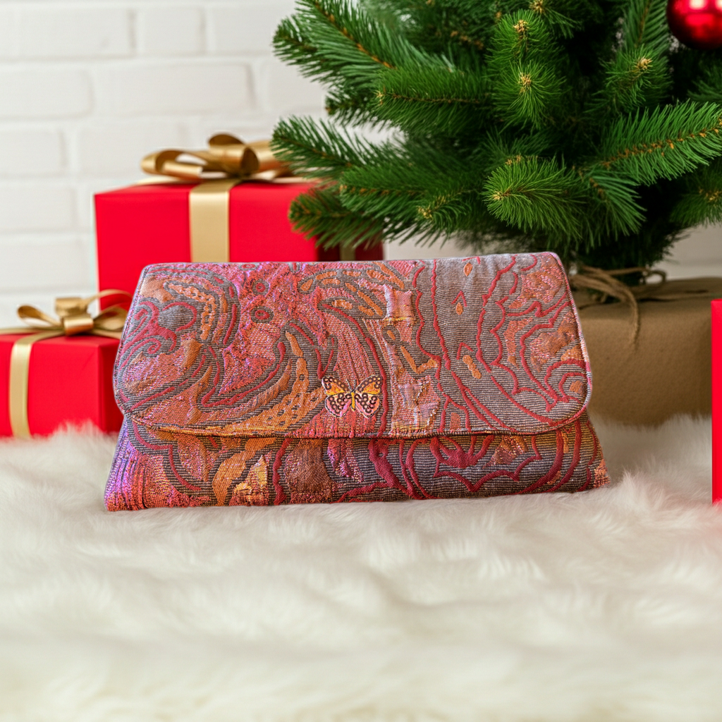 Pochette Jacquard Butterfly – Festive Collection | JLAdore Couture