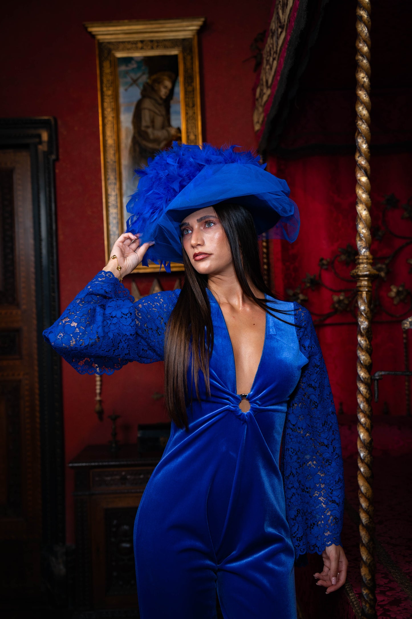 Abito Tuta Angelica Blu Zaffiro – Jumpsuit Couture    Collezione #AfterGattopardo