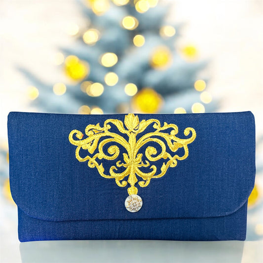 Pochette Denim Baroque– Festive Collection | JLAdore Couture