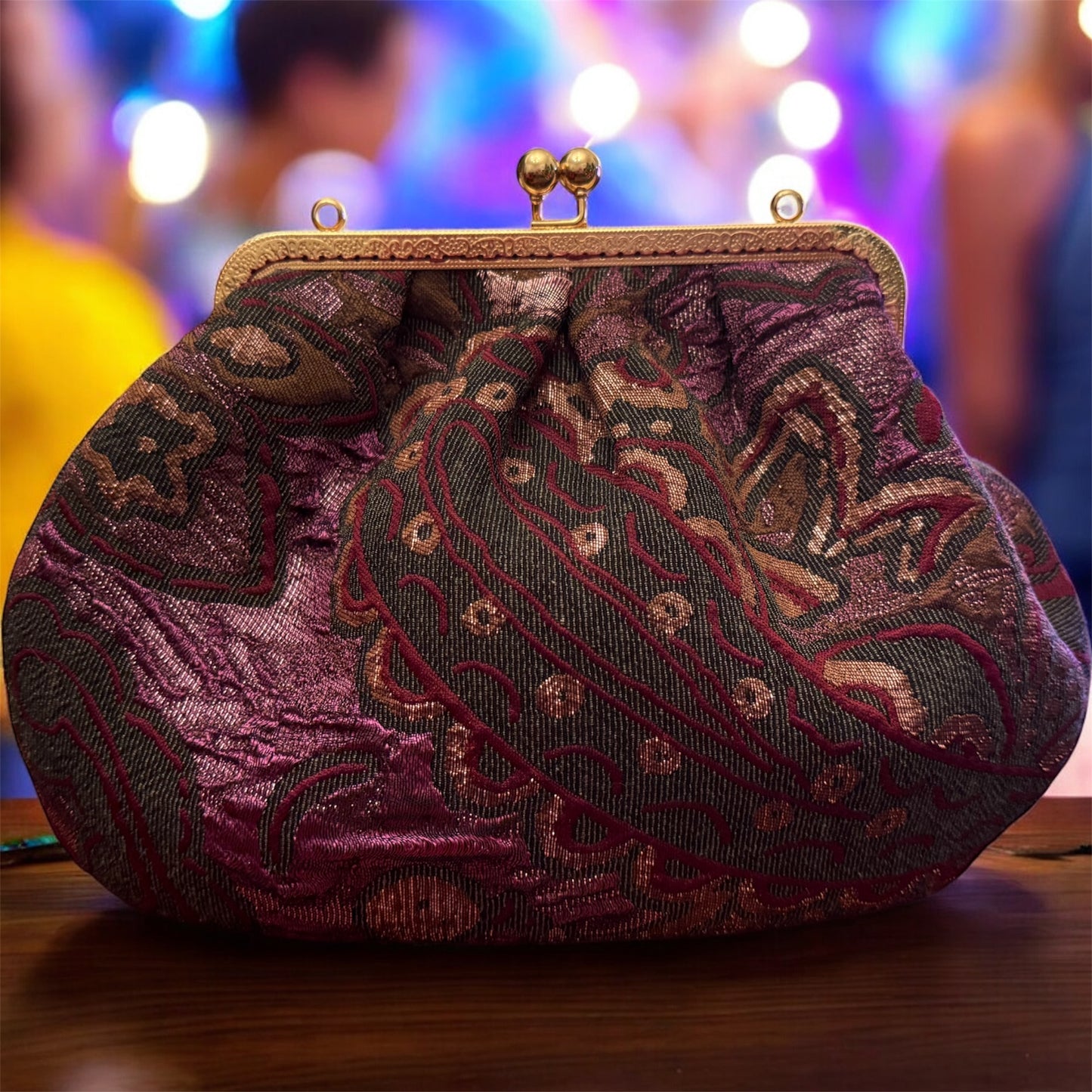 Clic Clac Bag Jacquard Butterfly – Festive Collection | JLAdore Couture